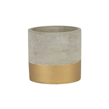 Load image into Gallery viewer, Small Gold Dip Cement Planter 6cm

