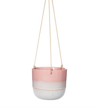 Load image into Gallery viewer, Mojave Pink Glaze Hanging Plant pot - 10.5cm
