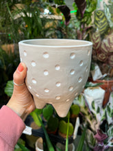 Load image into Gallery viewer, Grey spotty plant pot - 10cm 12cm 14cm
