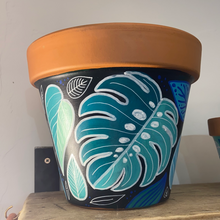 Load image into Gallery viewer, Houseplant hand painted terracotta pots - Poppy Powell
