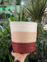 Load image into Gallery viewer, Pink stripe woven planter
