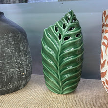 Load image into Gallery viewer, Ceramic leaf vase - cut out effect
