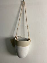 Load image into Gallery viewer, Neutral ceramic wall hanging planter
