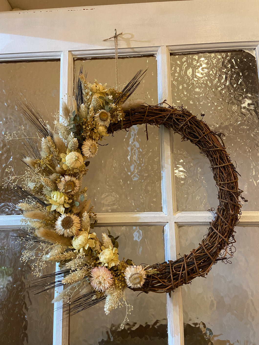 Dried Flower Natural woven wreath - Small / Medium / Large
