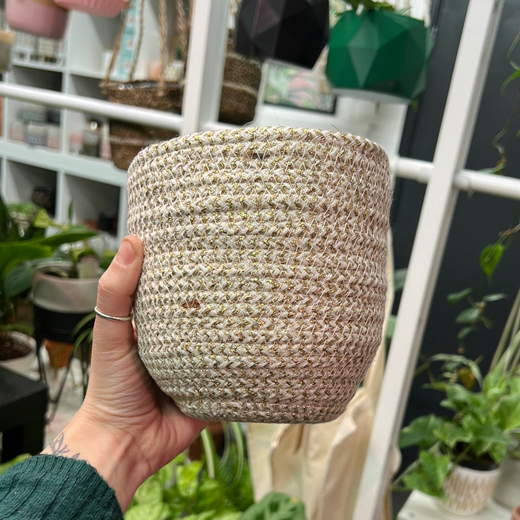 Gold Seagrass basket - 13cm / 15cm / 17cm